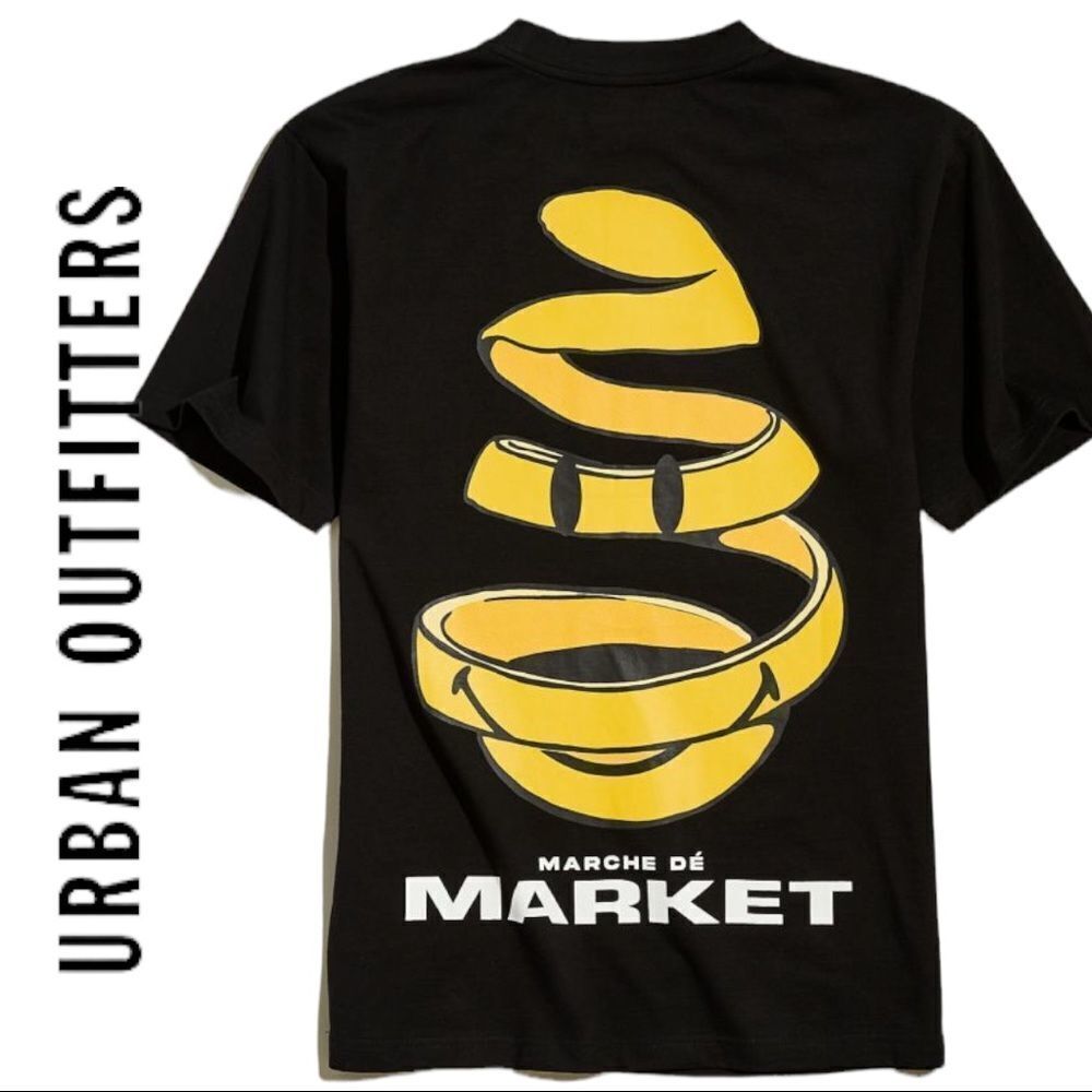 NEW Market UO Urban Outfitters Exclusive Smiley Swirl Tee Shirt T-Shirt L XL